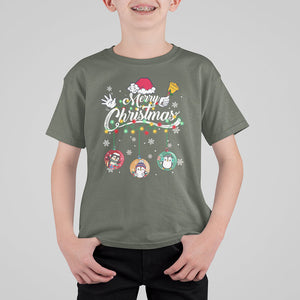 Mini Penguin With Xmas Light Ornaments Balls Merry Christmas T Shirt For Kid TS09 Printyourwear