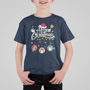 Mini Penguin With Xmas Light Ornaments Balls Merry Christmas T Shirt For Kid TS09 Printyourwear