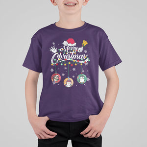 Mini Penguin With Xmas Light Ornaments Balls Merry Christmas T Shirt For Kid TS09 Printyourwear