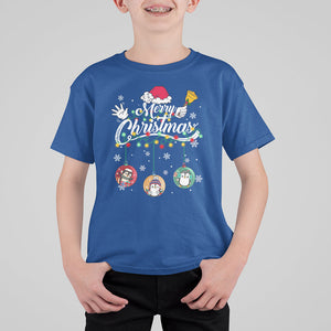 Mini Penguin With Xmas Light Ornaments Balls Merry Christmas T Shirt For Kid TS09 Printyourwear
