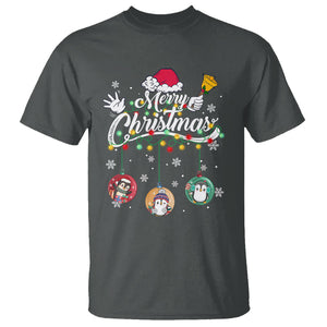 Mini Penguin With Xmas Light Ornaments Balls Merry Christmas T Shirt TS09 Printyourwear