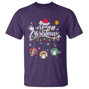 Mini Penguin With Xmas Light Ornaments Balls Merry Christmas T Shirt TS09 Printyourwear