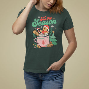Tis The Season Groovy Retro Christmas Gingerbread Hot Cocoa T Shirt TS09 Printyourwear
