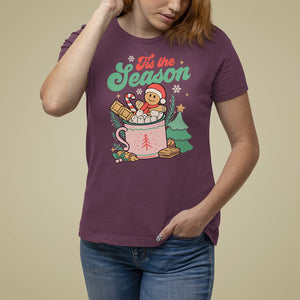 Tis The Season Groovy Retro Christmas Gingerbread Hot Cocoa T Shirt TS09 Printyourwear