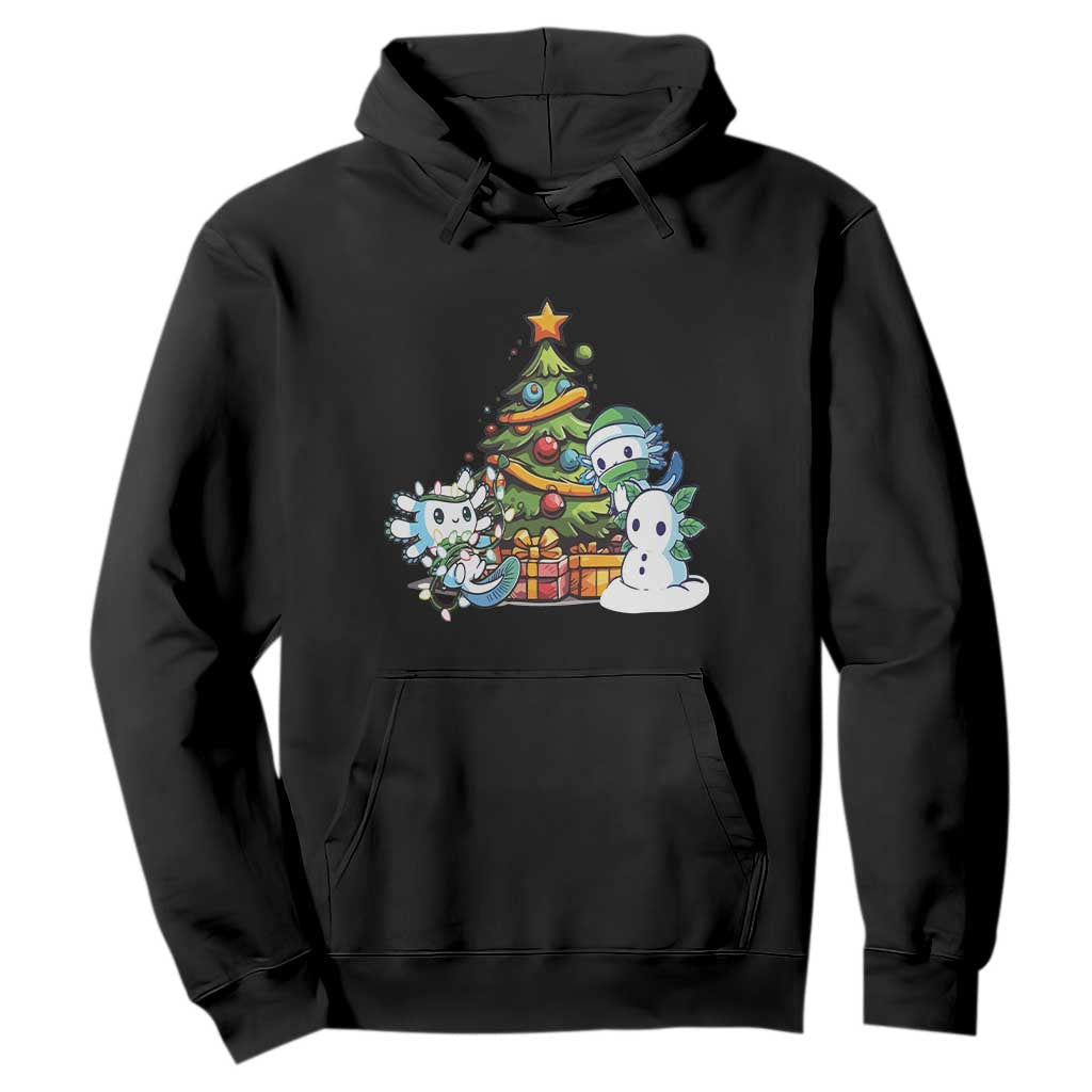Cute Axolotl Christmas Tree Hoodie TS09 Black Print Your Wear