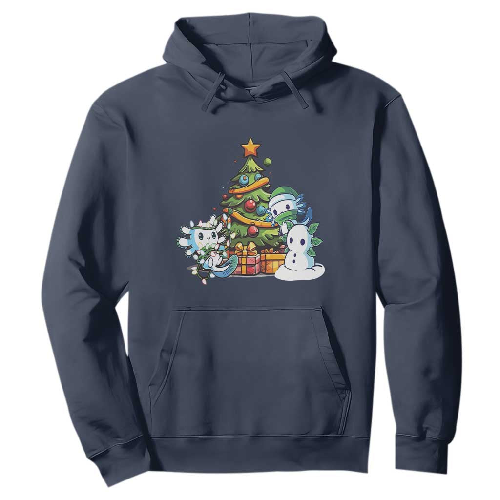 Cute Axolotl Christmas Tree Hoodie TS09 Navy Print Your Wear
