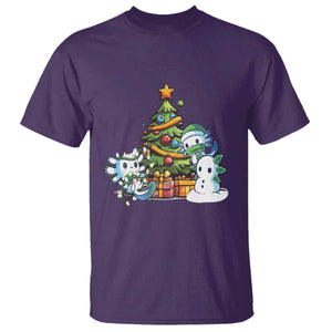 Cute Axolotl Christmas Tree T Shirt TS09 Purple Print Your Wear