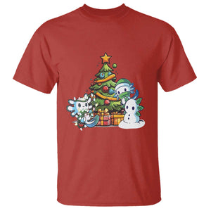 Cute Axolotl Christmas Tree T Shirt TS09 Red Print Your Wear
