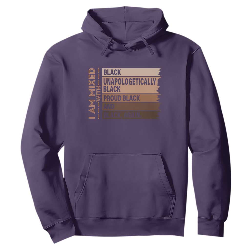 Melanin Pride Hoodie Yes I'm Mixed With Black TS09 Purple Print Your Wear
