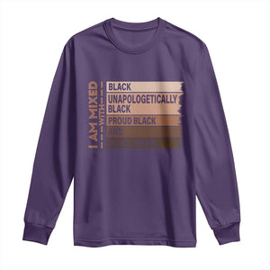 Melanin Pride Long Sleeve Shirt Yes I'm Mixed With Black TS09 Purple Print Your Wear