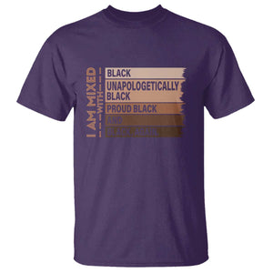 Melanin Pride T Shirt Yes I'm Mixed With Black TS09 Purple Print Your Wear