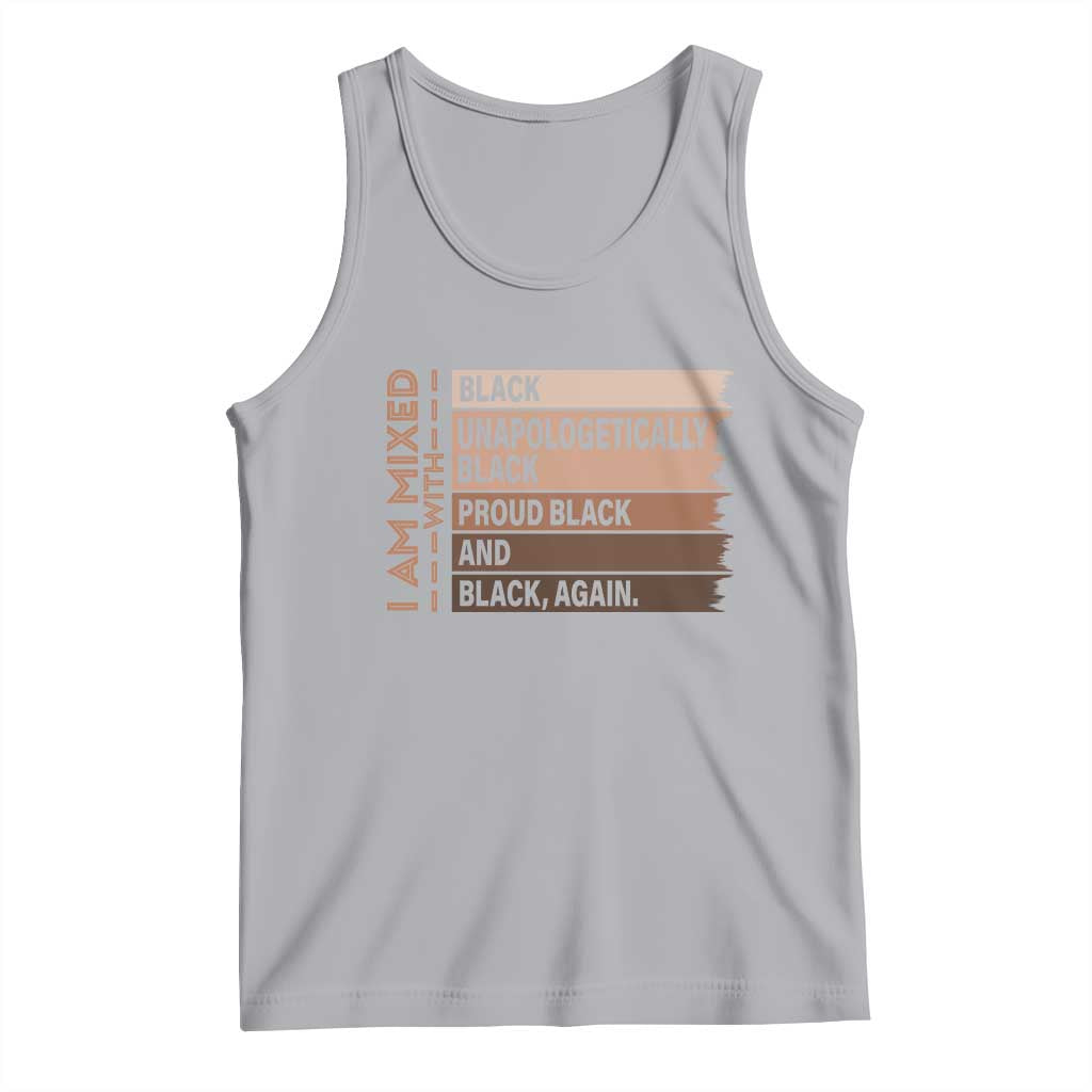 Melanin Pride Tank Top Yes I'm Mixed With Black TS09 Athletic Heather Print Your Wear