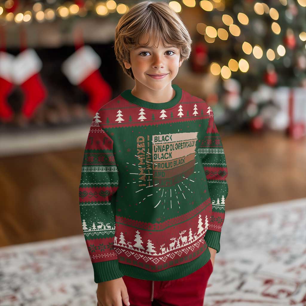 Melanin Pride Ugly Christmas Sweater Yes I'm Mixed With Black TS09 Christmas Print Your Wear