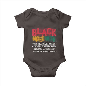 Funny Black Pride Baby Onesie Yes I'm Mixed With Black TS09 Dark Chocolate Print Your Wear