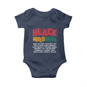 Funny Black Pride Baby Onesie Yes I'm Mixed With Black TS09 Navy Print Your Wear