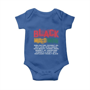 Funny Black Pride Baby Onesie Yes I'm Mixed With Black TS09 Royal Blue Print Your Wear
