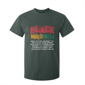 Funny Black Pride T Shirt For Kid Yes I'm Mixed With Black TS09 Dark Forest Green Print Your Wear