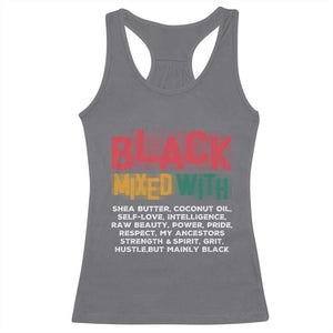 Funny Black Pride Racerback Tank Top Yes I'm Mixed With Black TS09 Charcoal Print Your Wear