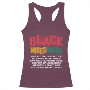Funny Black Pride Racerback Tank Top Yes I'm Mixed With Black TS09 Maroon Print Your Wear