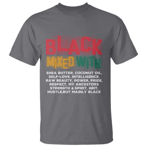 Funny Black Pride T Shirt Yes I'm Mixed With Black TS09 Charcoal Print Your Wear