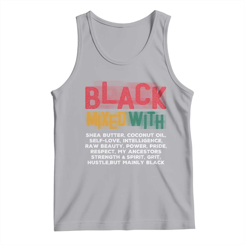 Funny Black Pride Tank Top Yes I'm Mixed With Black TS09 Athletic Heather Print Your Wear