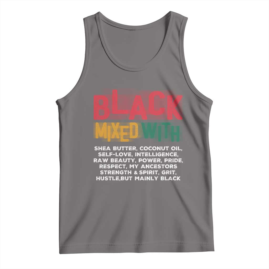 Funny Black Pride Tank Top Yes I'm Mixed With Black TS09 Deep Heather Print Your Wear