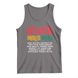 Funny Black Pride Tank Top Yes I'm Mixed With Black TS09 Deep Heather Print Your Wear
