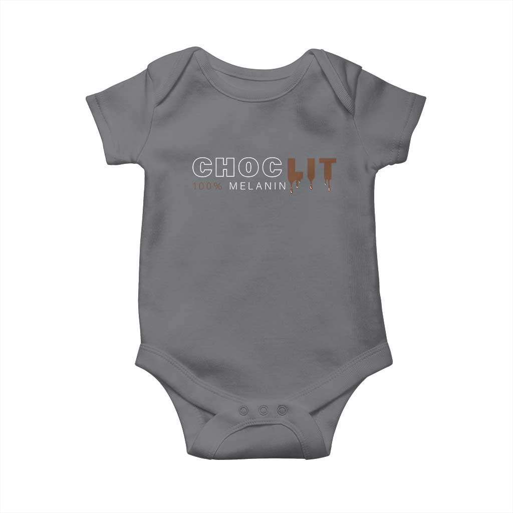 Black Pride Baby Onesie Choclit 100% Melanin African American TS09 Charcoal Print Your Wear