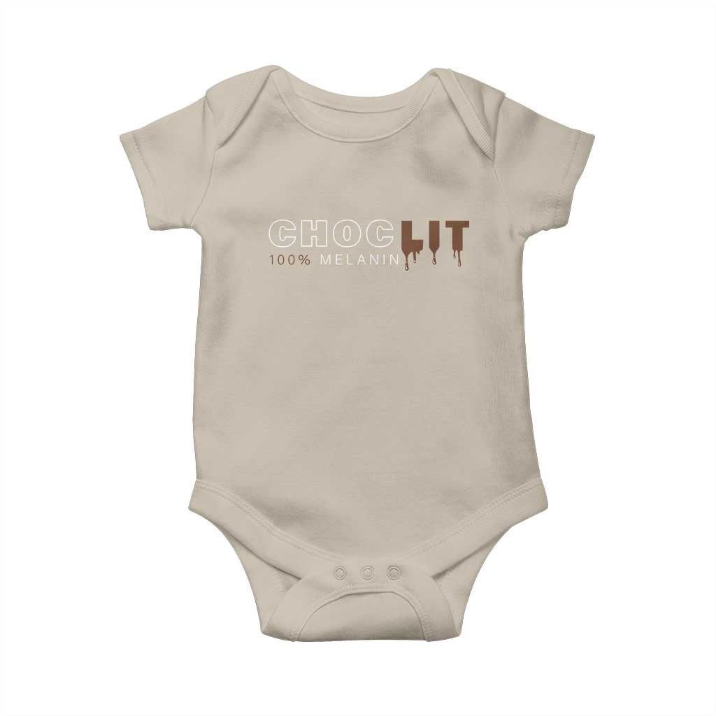 Black Pride Baby Onesie Choclit 100% Melanin African American TS09 Sand Print Your Wear