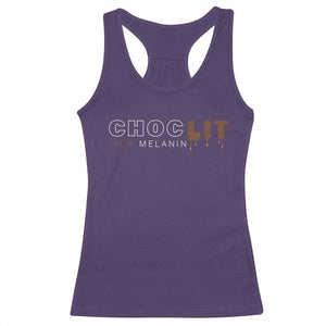 Black Pride Racerback Tank Top Choclit 100% Melanin African American TS09 Purple Print Your Wear
