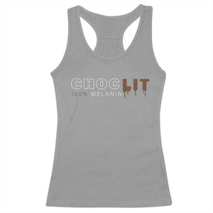 Black Pride Racerback Tank Top Choclit 100% Melanin African American TS09 Sport Gray Print Your Wear