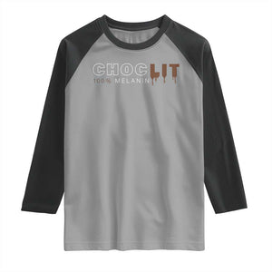 Black Pride Raglan Shirt Choclit 100% Melanin African American TS09 Sport Gray Black Print Your Wear
