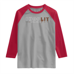 Black Pride Raglan Shirt Choclit 100% Melanin African American TS09 Sport Gray Red Print Your Wear