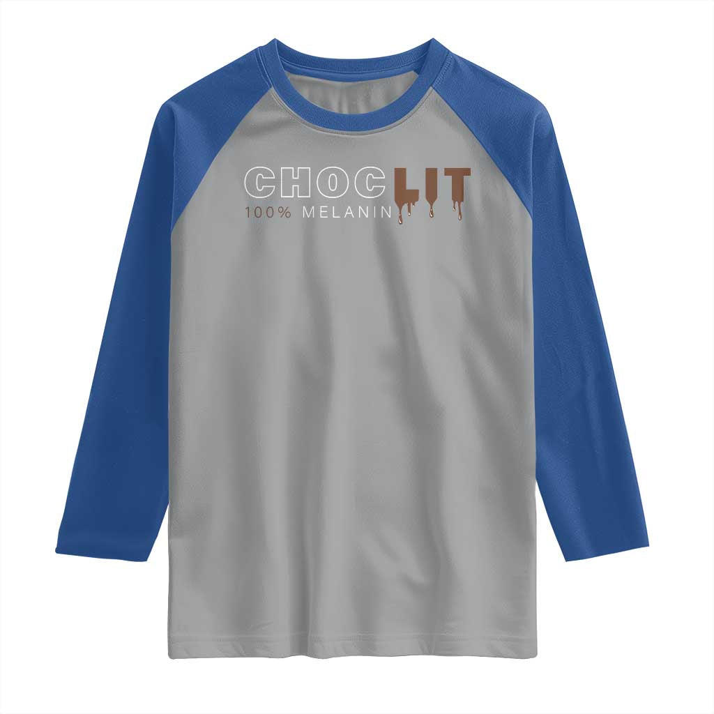 Black Pride Raglan Shirt Choclit 100% Melanin African American TS09 Sport Gray Royal Print Your Wear