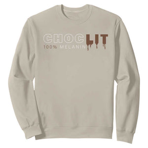 Black Pride Sweatshirt Choclit 100% Melanin African American TS09 Sand Print Your Wear