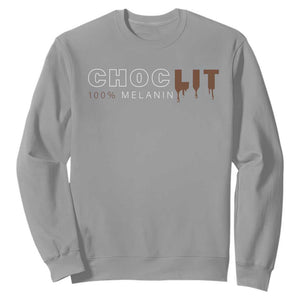 Black Pride Sweatshirt Choclit 100% Melanin African American TS09 Sport Gray Print Your Wear