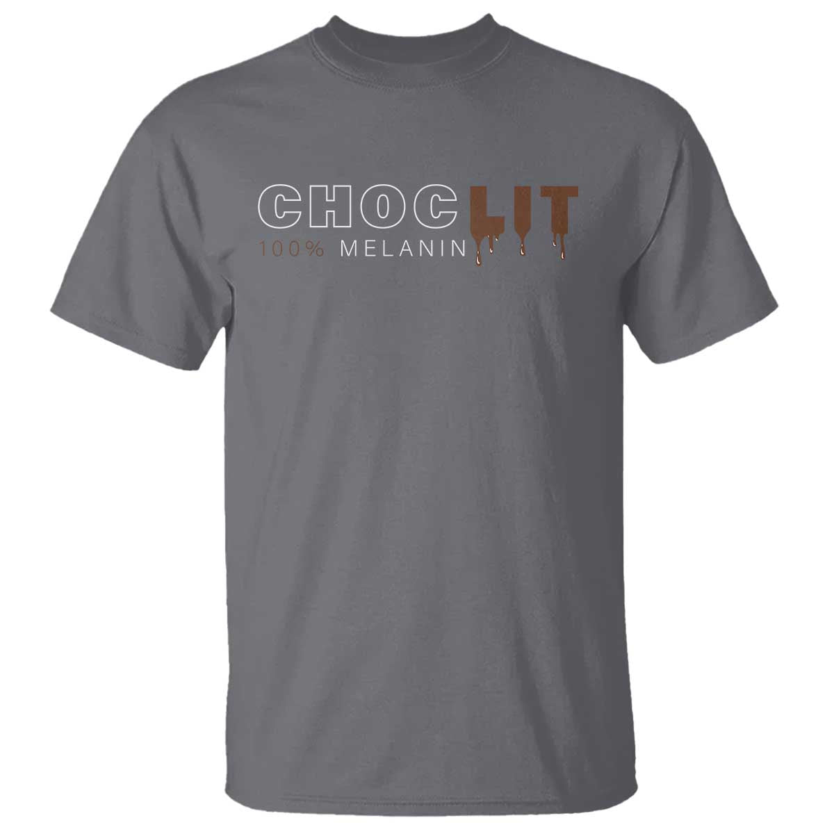 Black Pride T Shirt Choclit 100% Melanin African American TS09 Charcoal Print Your Wear