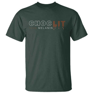 Black Pride T Shirt Choclit 100% Melanin African American TS09 Dark Forest Green Print Your Wear