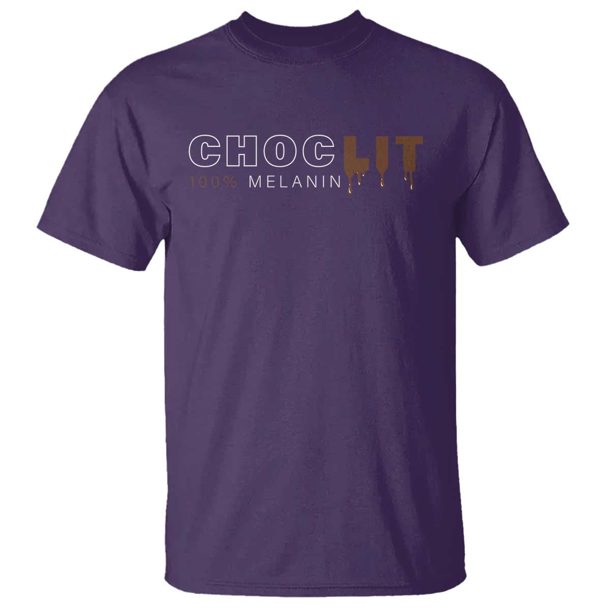 Black Pride T Shirt Choclit 100% Melanin African American TS09 Purple Print Your Wear