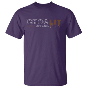 Black Pride T Shirt Choclit 100% Melanin African American TS09 Purple Print Your Wear