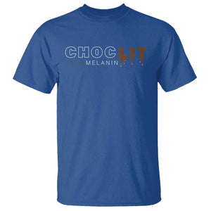 Black Pride T Shirt Choclit 100% Melanin African American TS09 Royal Blue Print Your Wear