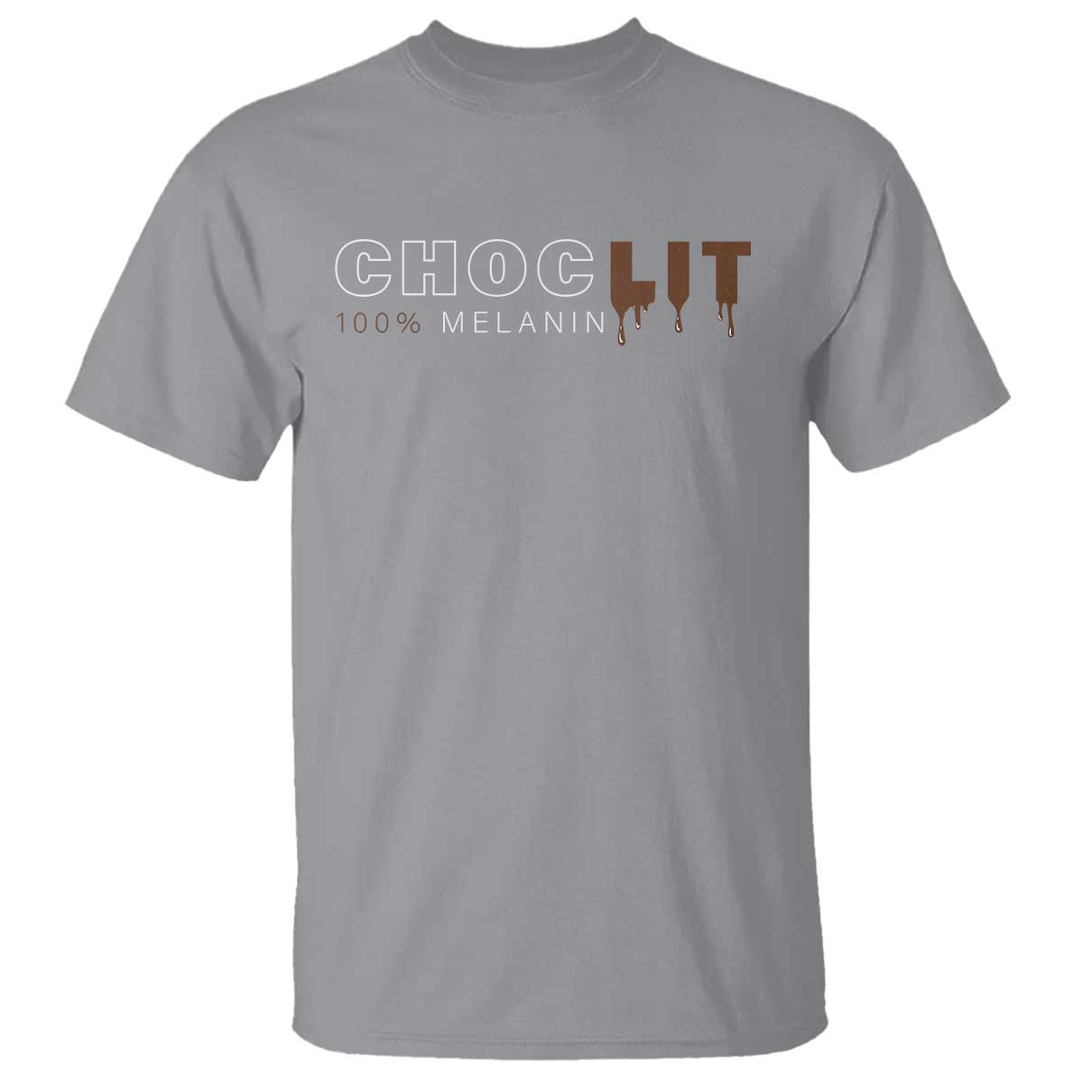 Black Pride T Shirt Choclit 100% Melanin African American TS09 Sport Gray Print Your Wear