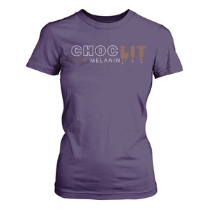Black Pride T Shirt For Women Choclit 100% Melanin African American TS09 Purple Print Your Wear