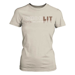 Black Pride T Shirt For Women Choclit 100% Melanin African American TS09 Sand Print Your Wear