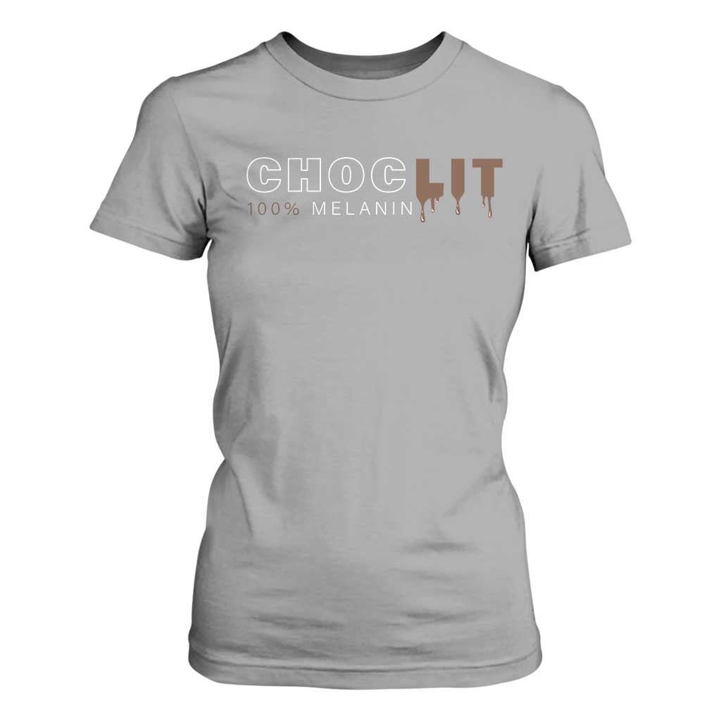 Black Pride T Shirt For Women Choclit 100% Melanin African American TS09 Sport Gray Print Your Wear