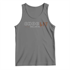 Black Pride Tank Top Choclit 100% Melanin African American TS09 Black Heather Print Your Wear