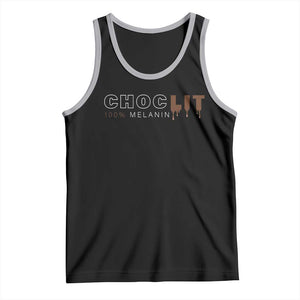 Black Pride Tank Top Choclit 100% Melanin African American TS09 Black Athletic Heather Print Your Wear