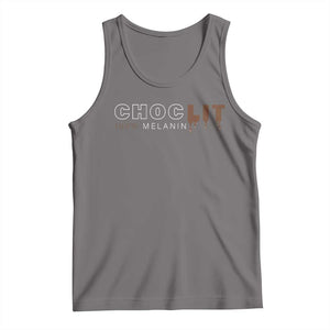 Black Pride Tank Top Choclit 100% Melanin African American TS09 Deep Heather Print Your Wear