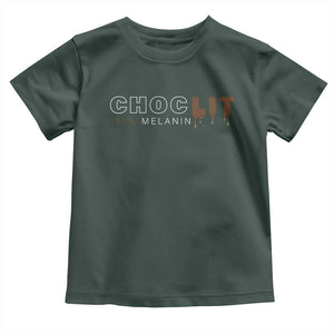 Black Pride Toddler T Shirt Choclit 100% Melanin African American TS09 Dark Forest Green Print Your Wear