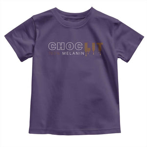 Black Pride Toddler T Shirt Choclit 100% Melanin African American TS09 Purple Print Your Wear
